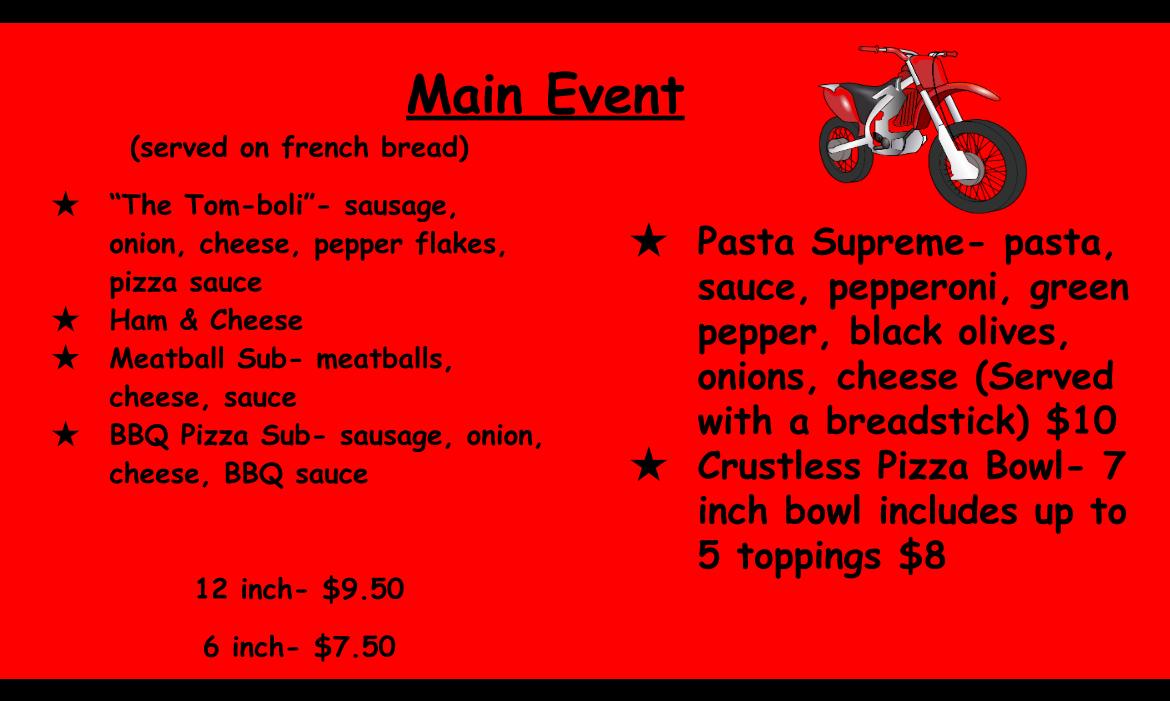 Fuzzy's Pizza Menu